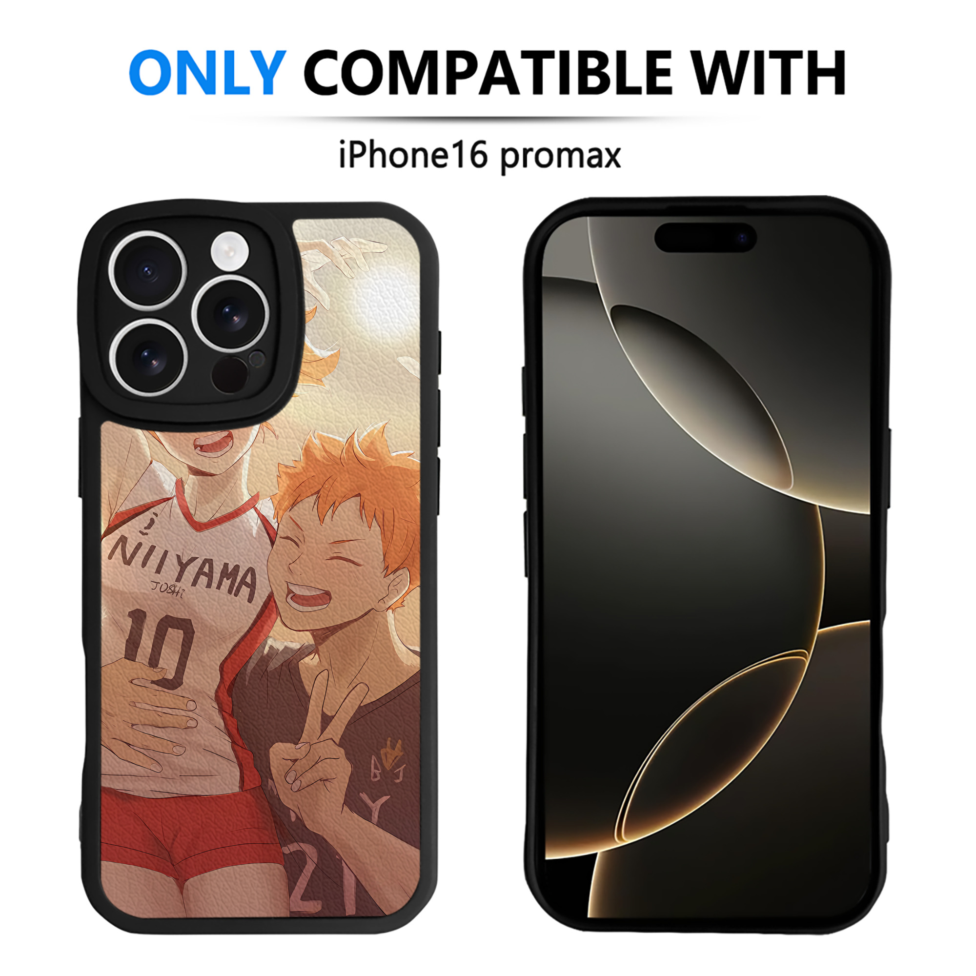 （画像用） ハイキュー!! Haikyu!! 【iPhone 16シリーズ対応】シリコンスマホケース（レザー調） 材質：シリコン